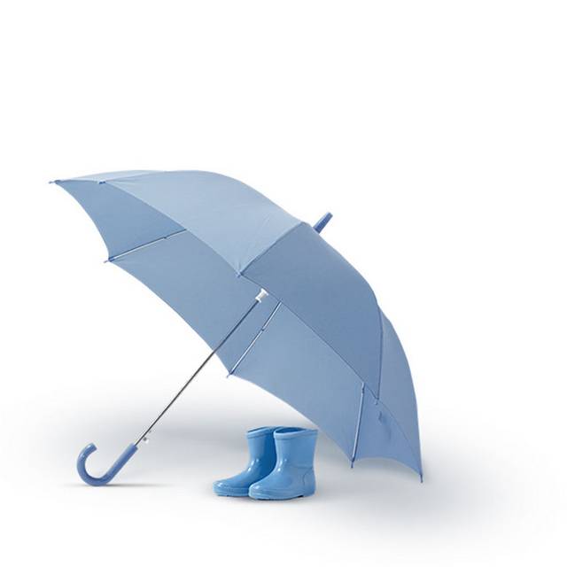 蓝色雨伞雨靴素材