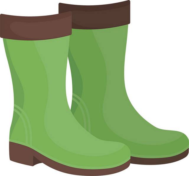 绿色雨靴素材