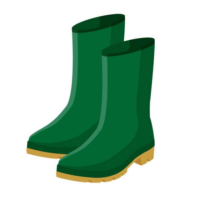 卡通绿色雨鞋
