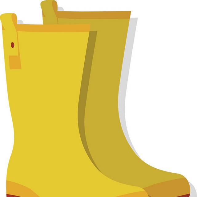 黄色卡通雨靴