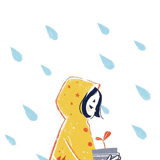 雨衣插画设计素材