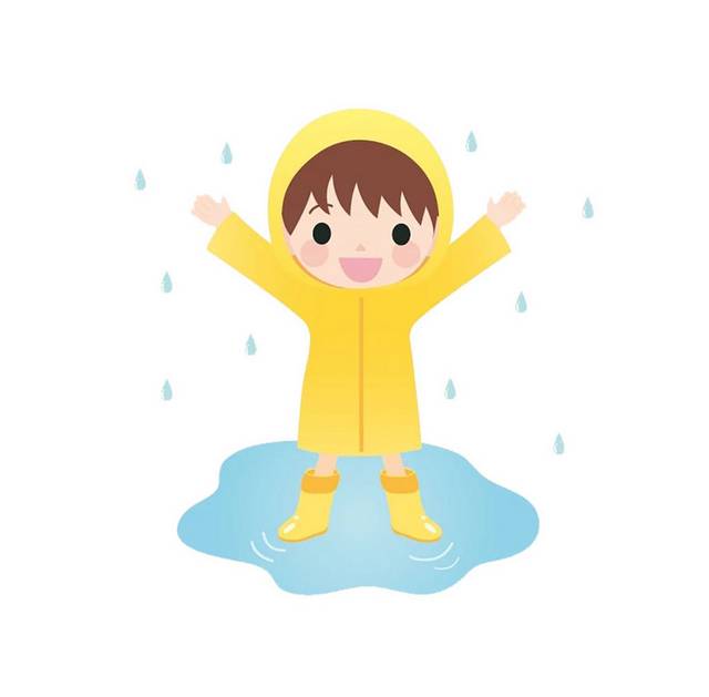雨衣卡通元素