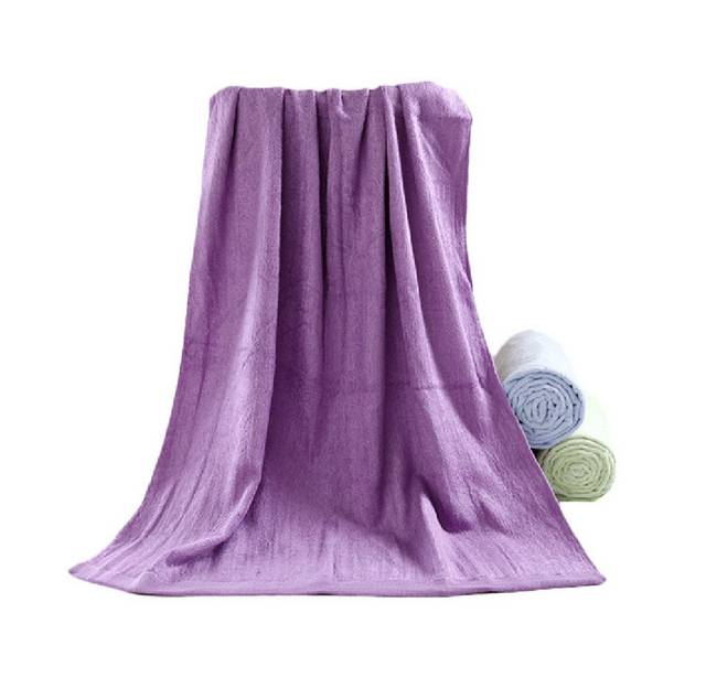 紫色浴巾