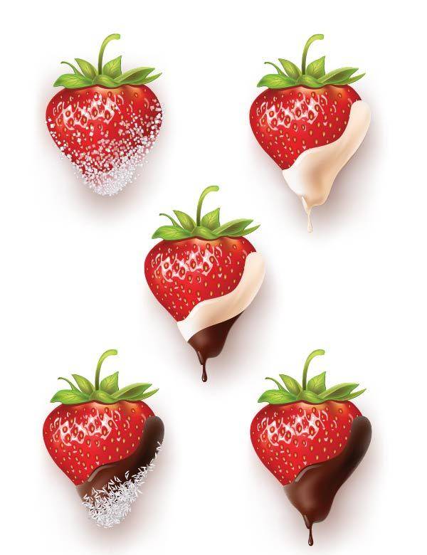 多种创意手绘草莓素材