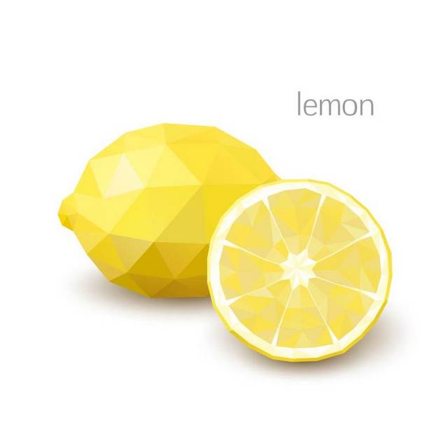 矢量素材色块拼接柠檬