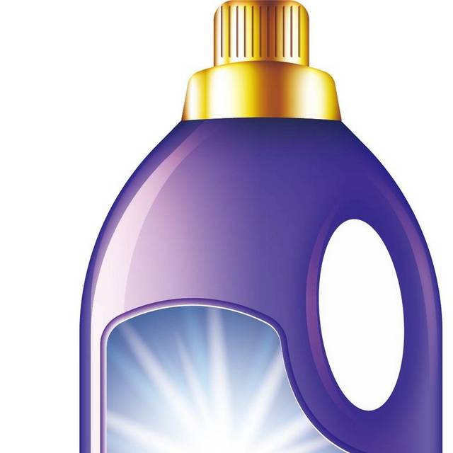 紫色瓶装洗衣液手绘