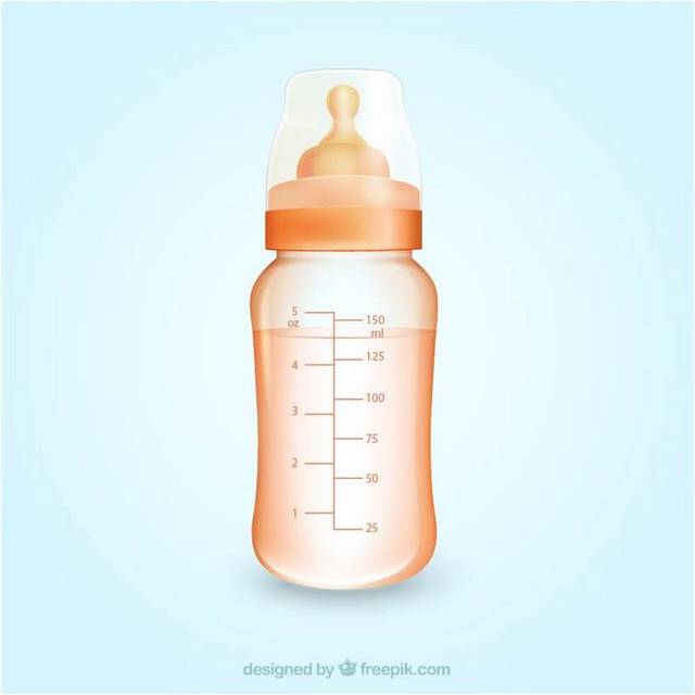 矢量婴儿奶瓶