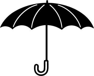 黑色矢量雨伞