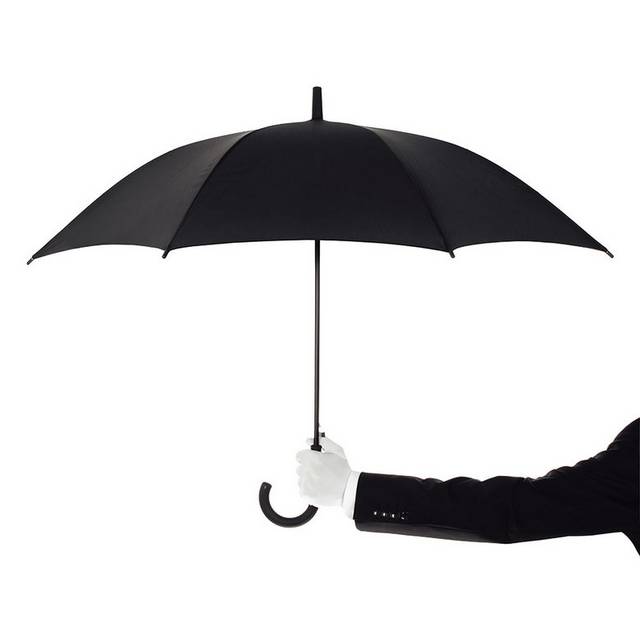 黑色雨伞设计元素