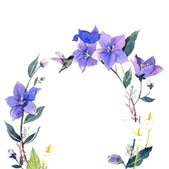 紫花花环
