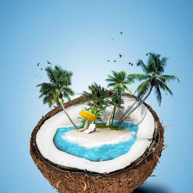 创意椰子椰树素材
