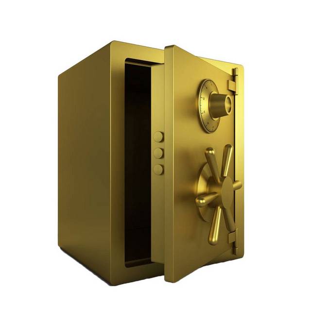 金色保险箱模型