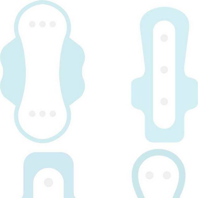 四片手绘卫生巾