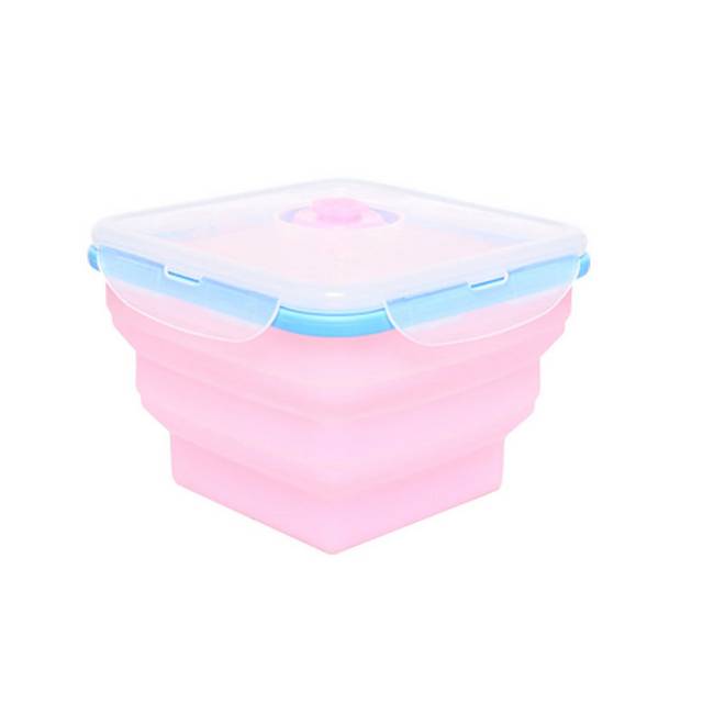 粉色简易饭盒
