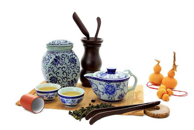 中国风茶具元素