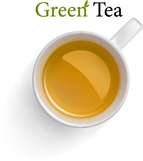 手绘素材一杯泡好的茶