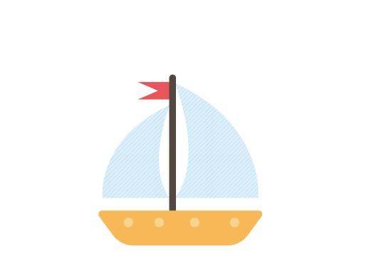 扁平小帆船