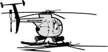 降落的直升机手绘
