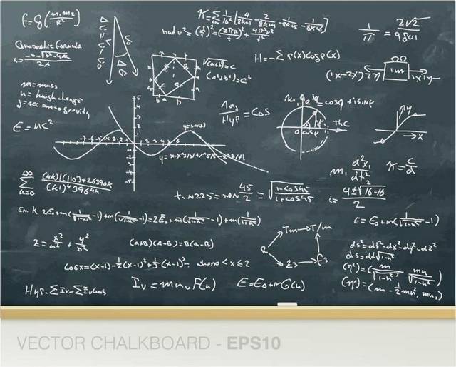 黑板数学涂鸦素材