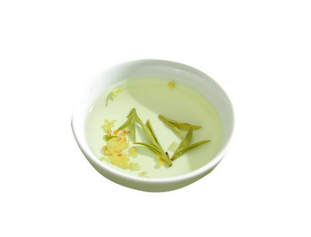 新鲜龙井茶素材