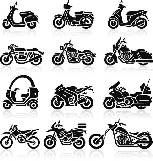 摩托车图标元素