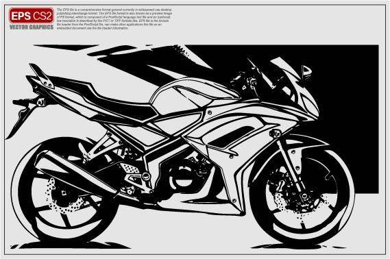 黑白摩托车