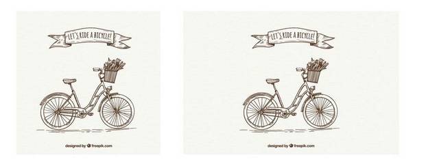 卡通自行车素材