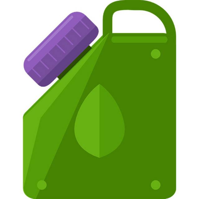手绘绿色瓶装润滑油素材