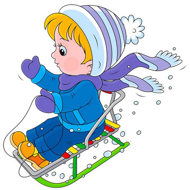 卡通儿童滑雪橇