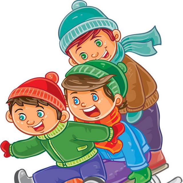 卡通儿童滑雪板