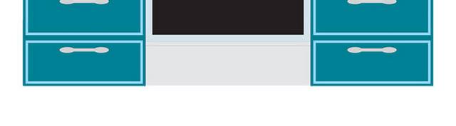 蓝色橱柜矢量素材