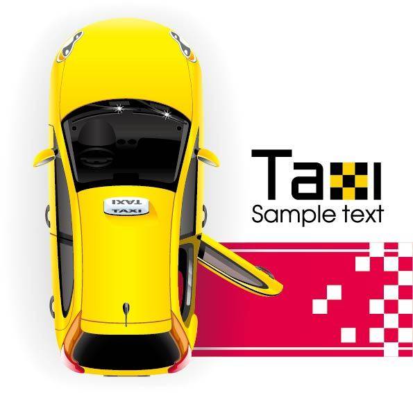 taxi矢量素材