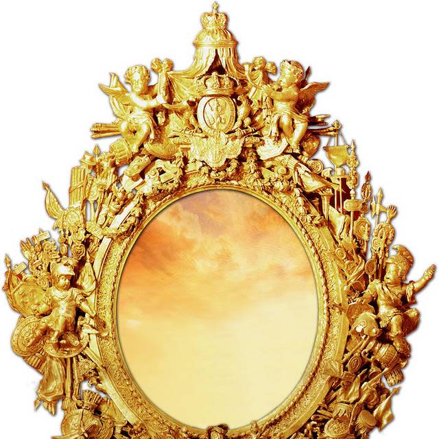 金色化妆镜