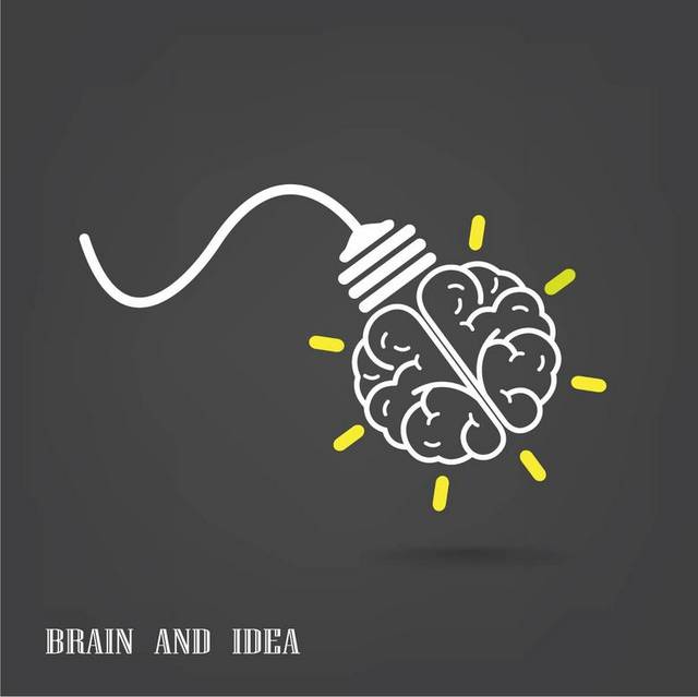 大脑灯泡创意素材