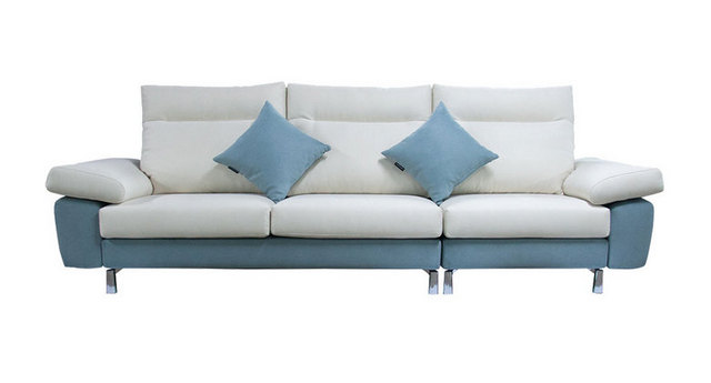 蓝白色的沙发