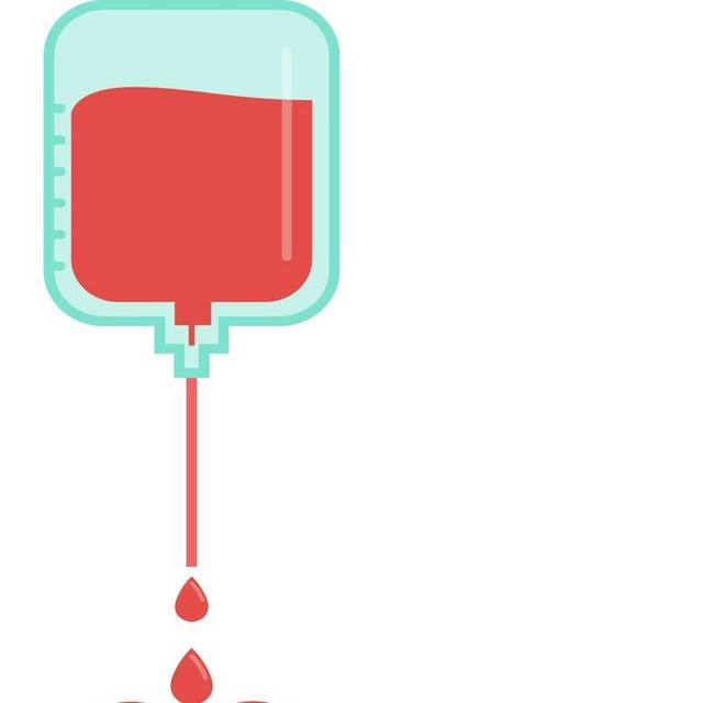 卡通输血血袋元素