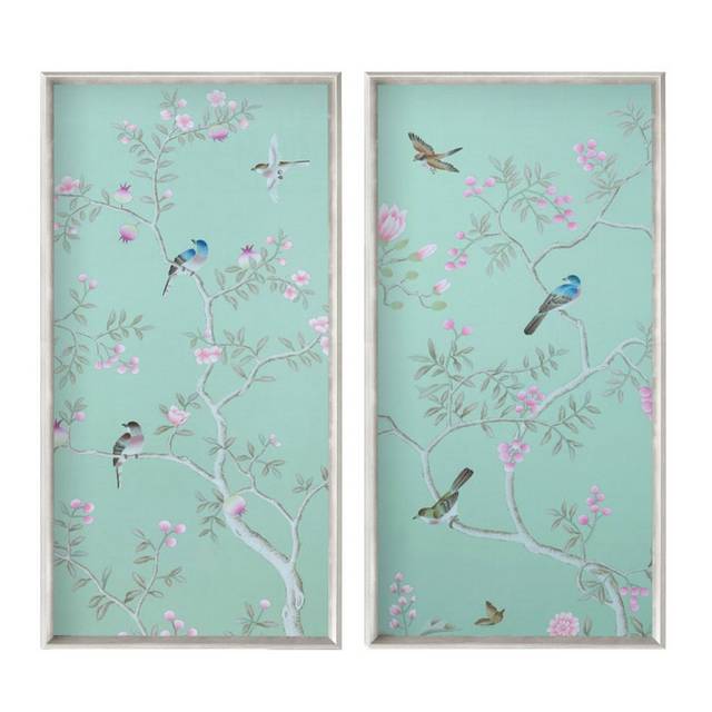 花鸟屏风素材