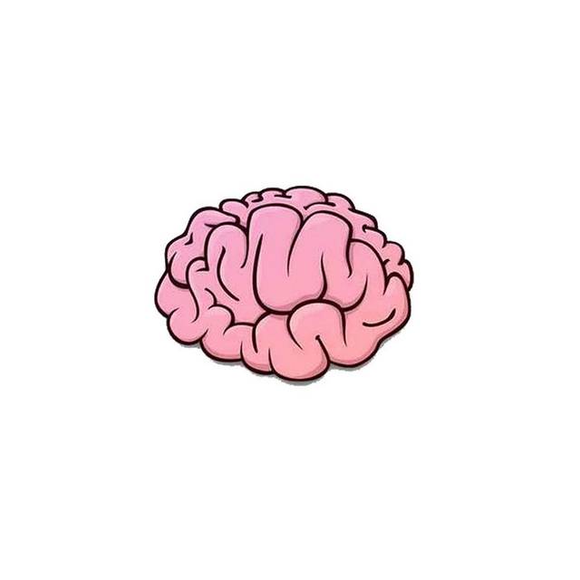 粉红色脑子图案