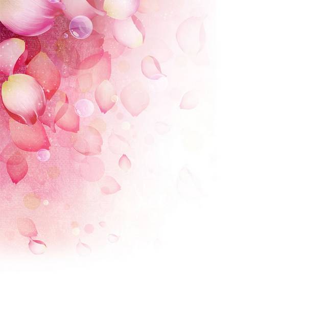 粉红色手绘精美花瓣素材