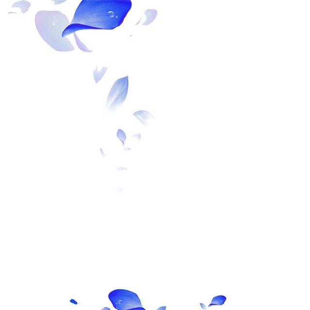 蓝色花瓣png素材