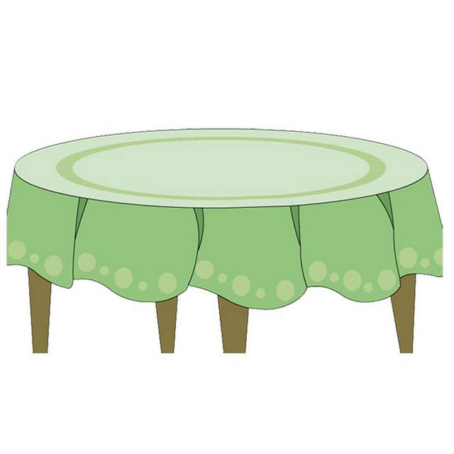 绿色的桌布
