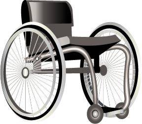 手绘金属光泽轮椅