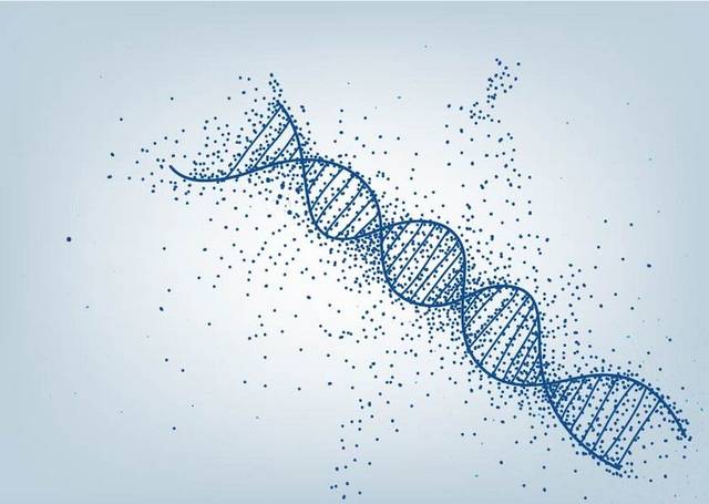 蓝色科技风格DNA结构图