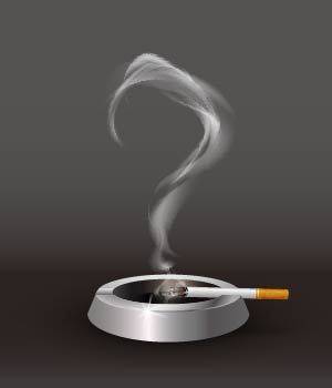 烟灰缸和香烟