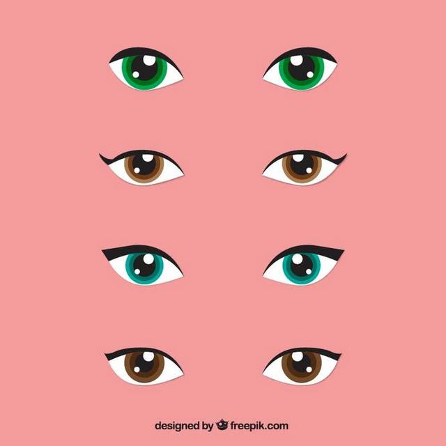 四双不同颜色眼睛