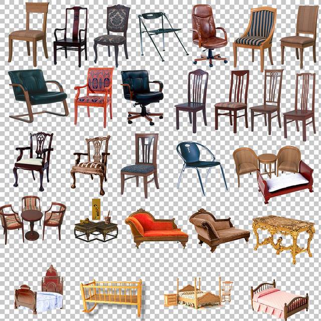 各种椅子设计元素