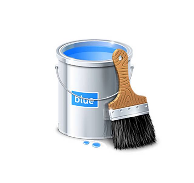 蓝色油漆桶
