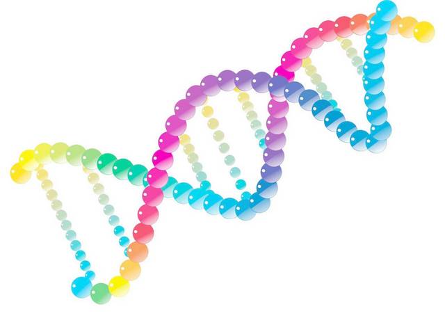 彩色DNA分子素材