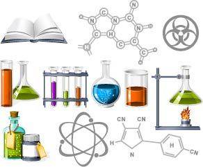 分子图和化学仪器