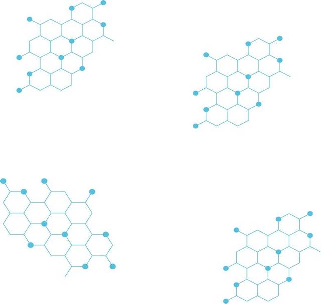 蓝色分子图矢量素材